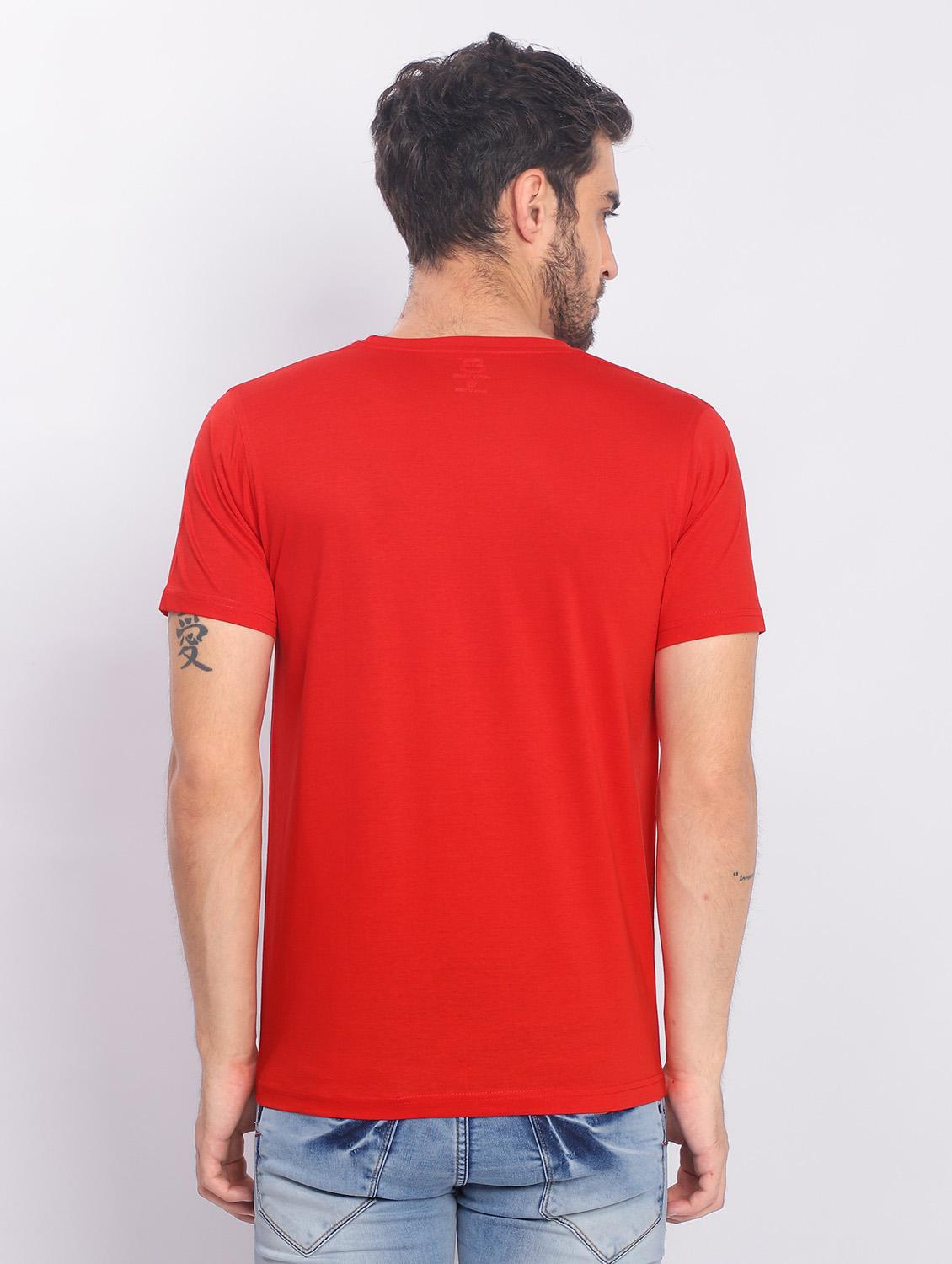 red plain short sleeve t-shirt - 20601632 -  Standard Image - 1