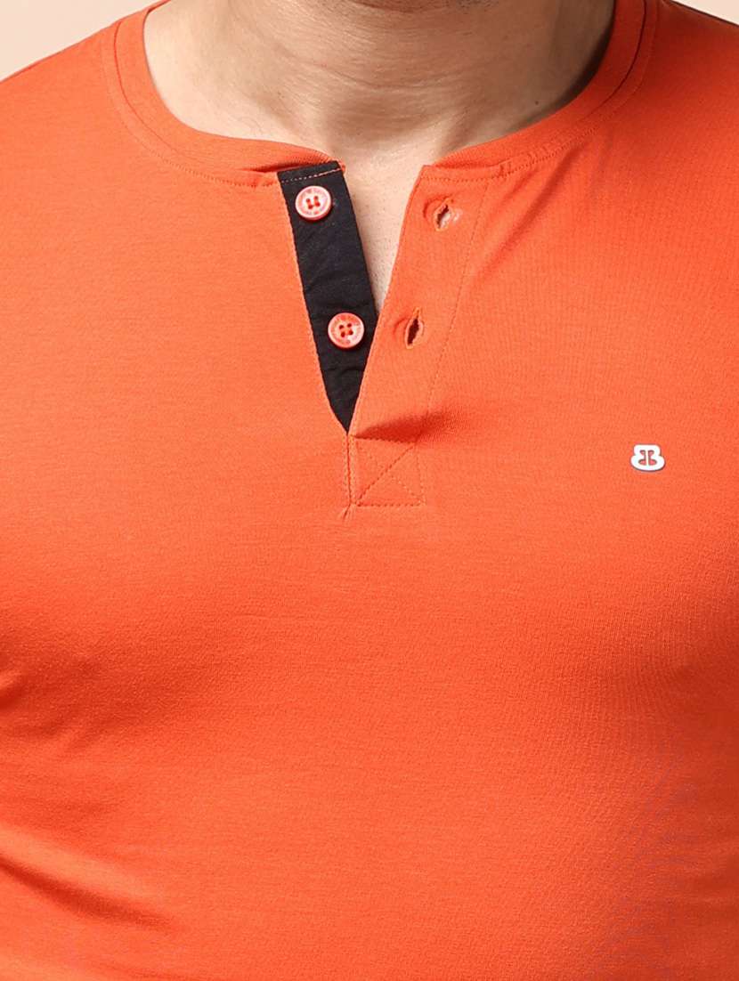 orange plain long sleeve t-shirt - 20601662 -  Standard Image - 4
