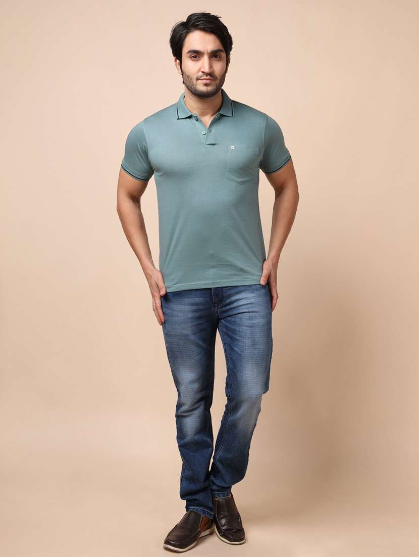 man polo neck t-shirt - 20601685 -  Standard Image - 4