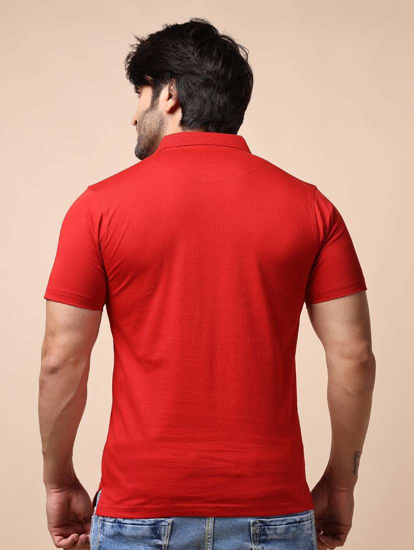 red plain short sleeve t-shirt - 20601697 - Standard Image - 1