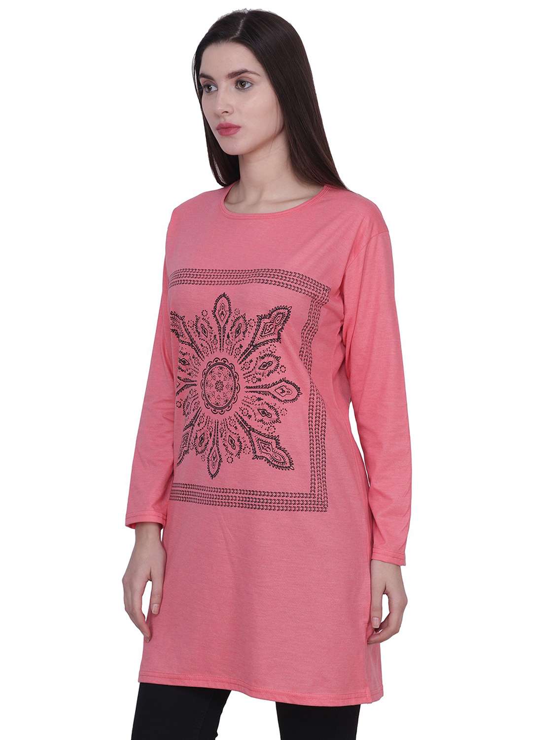 women round neck graphic printed regular t-shirt - 20602644 -  Standard Image - 1