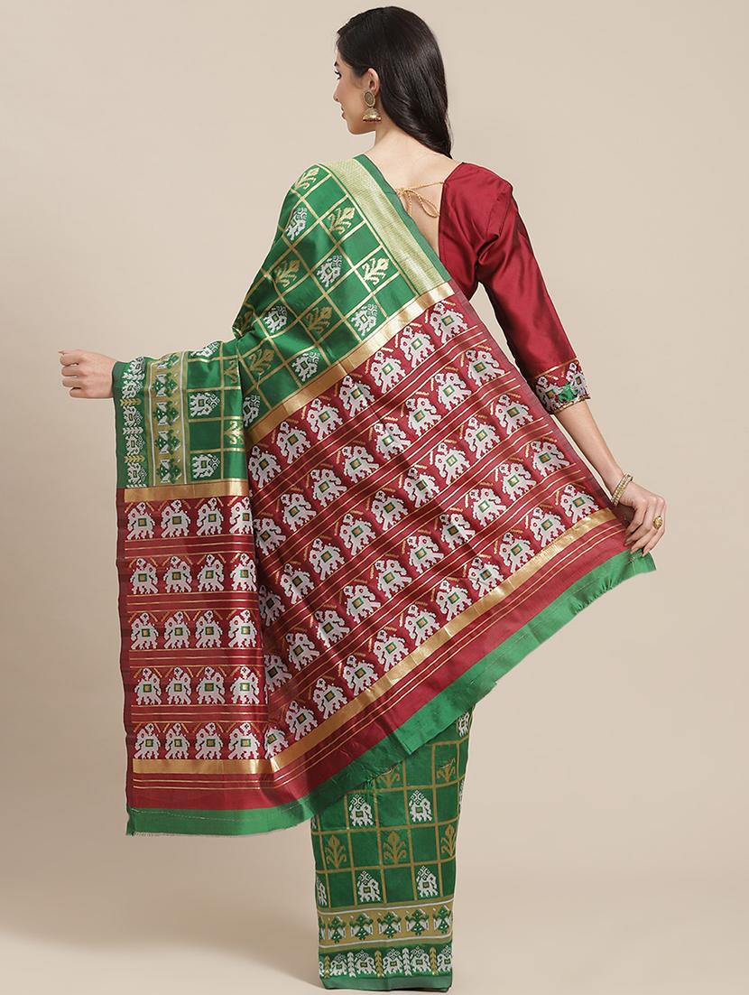 women self design patola saree with blouse - 20604227 -  Standard Image - 1
