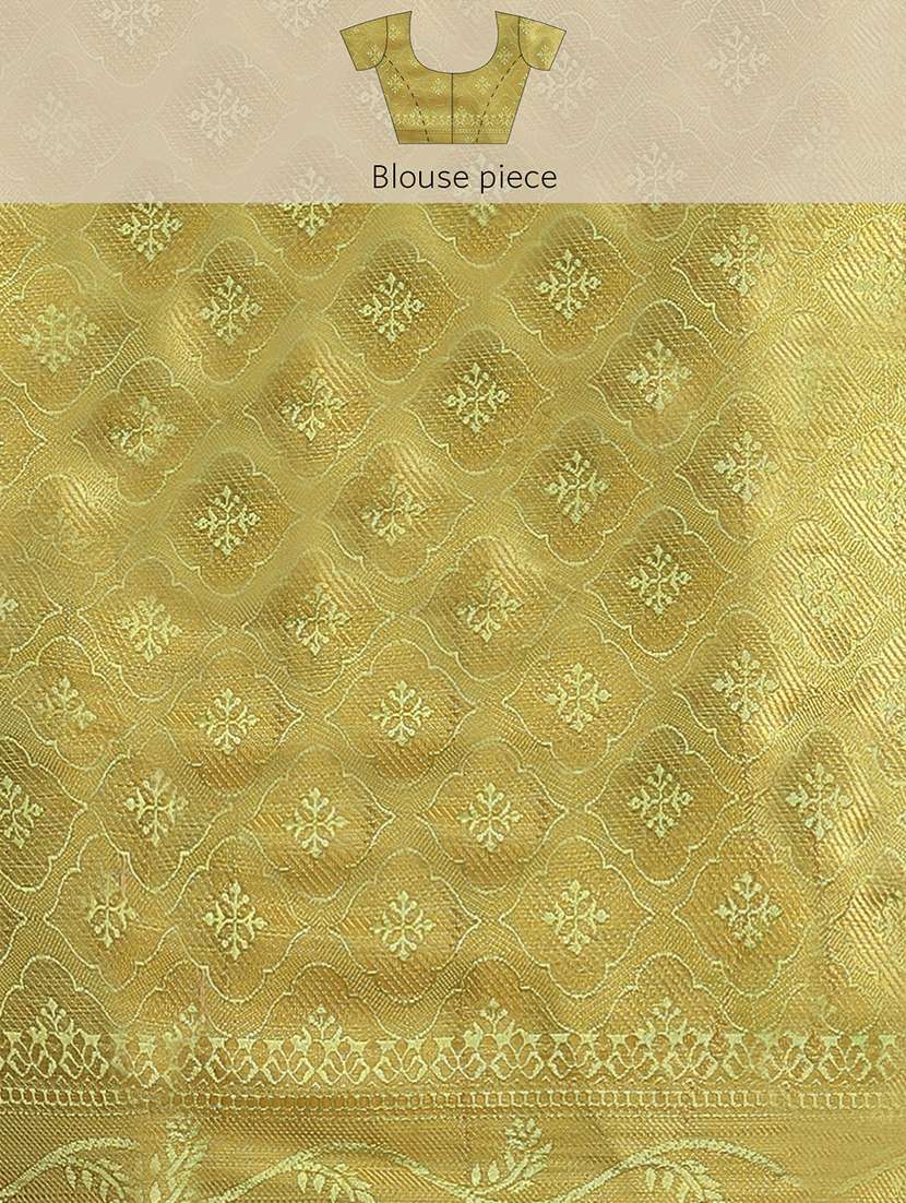 neo mint self design banarasi saree with blouse - 20604289 - Standard Image - 4