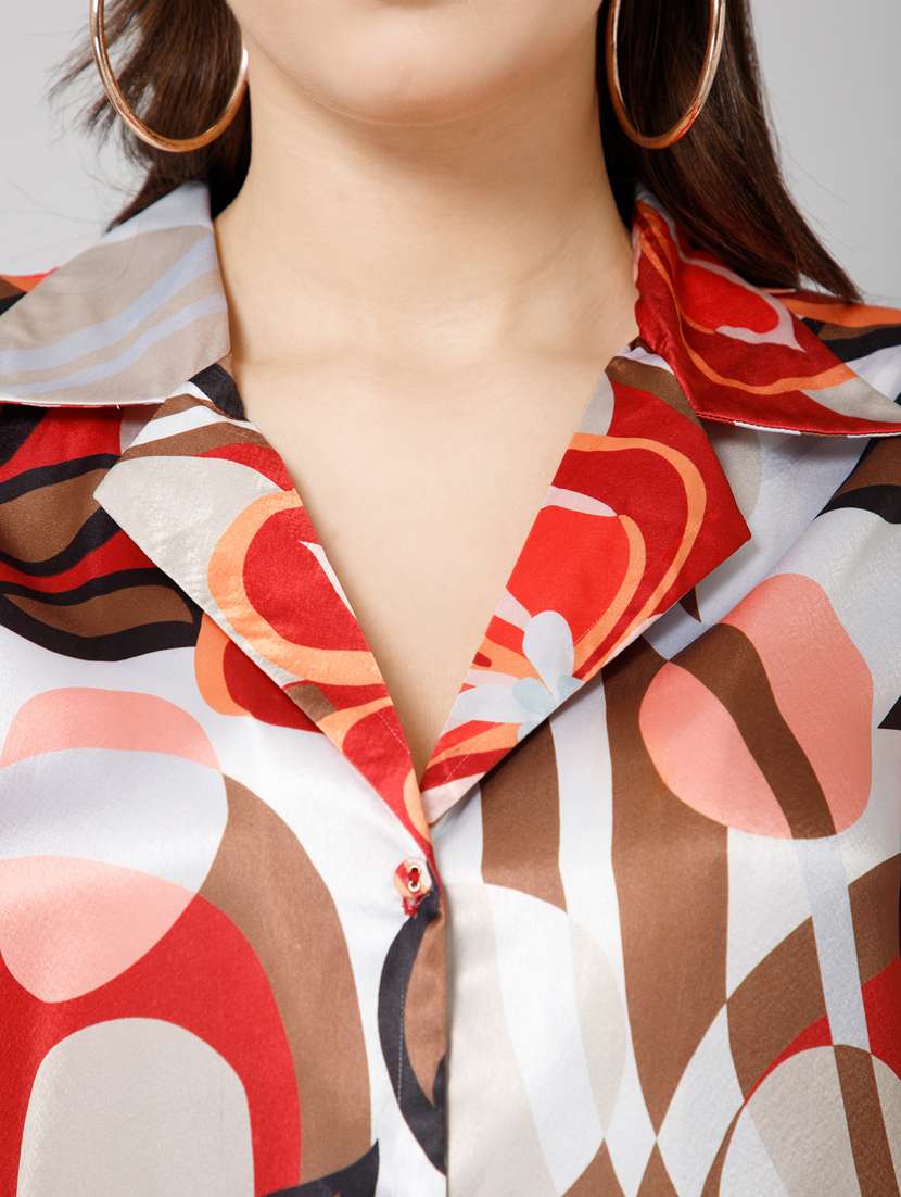 women multi color abstract printed regular shirt - 20605179 - Standard Image - 6