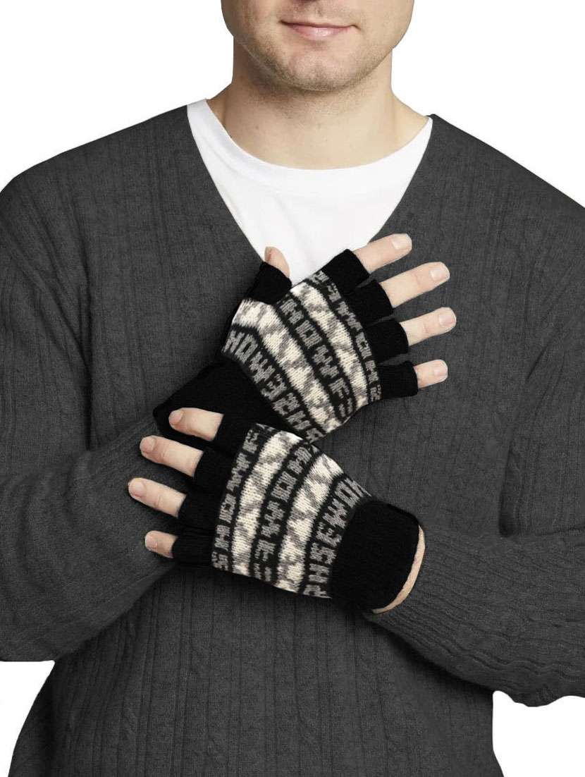 men multi color combos pack of self design gloves - 20605206 -  Standard Image - 1