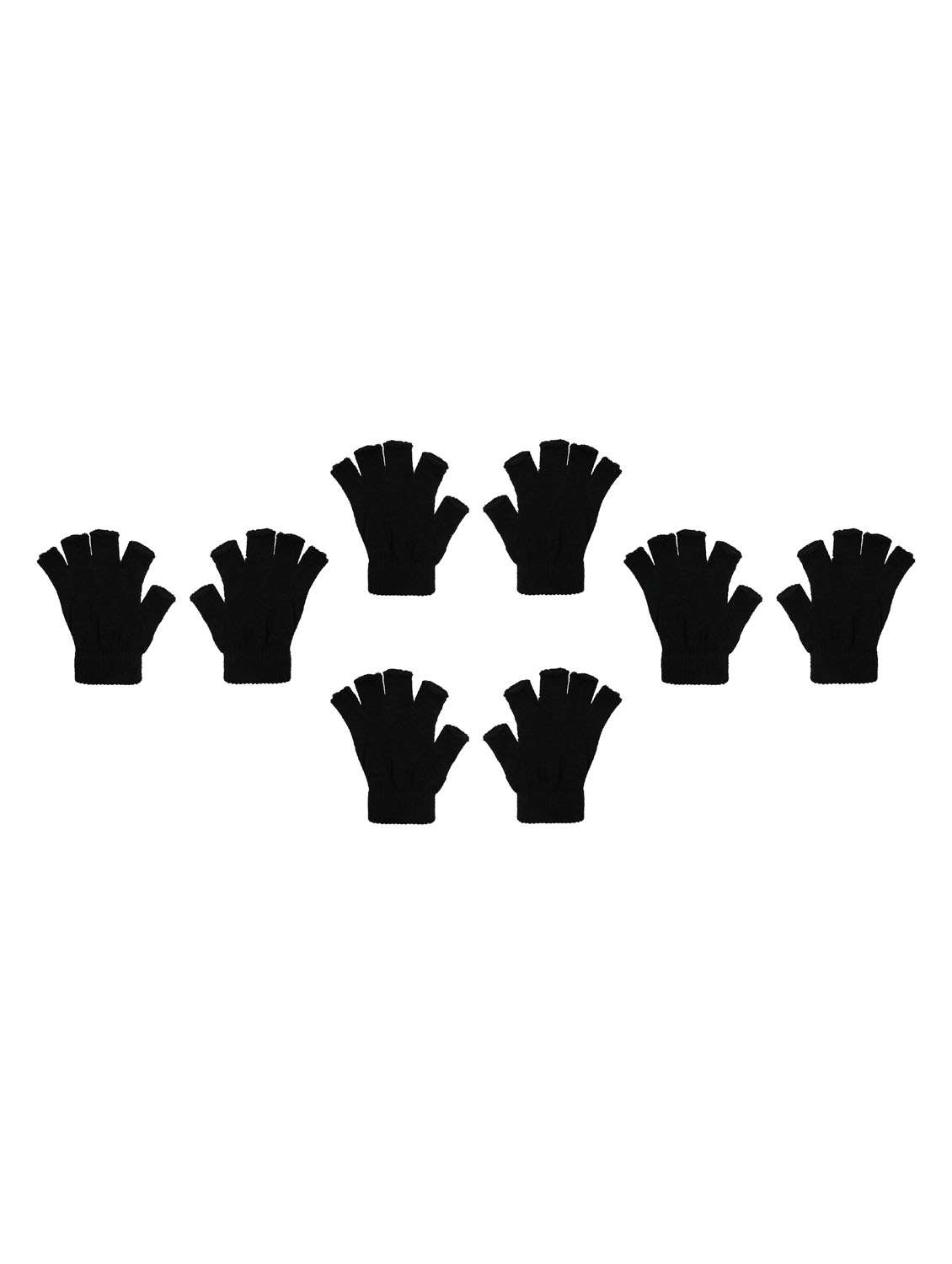 men black combos pack of self design gloves - 20605213 -  Standard Image - 1