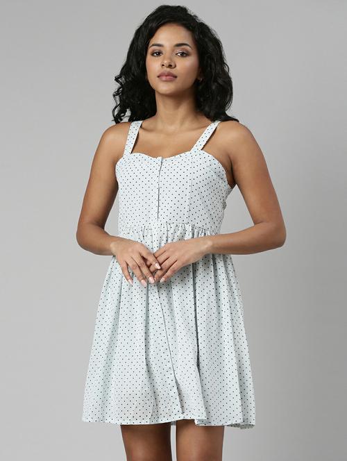 women polka dot fit & flare mini dress - 20605233 -  Standard Image - 0