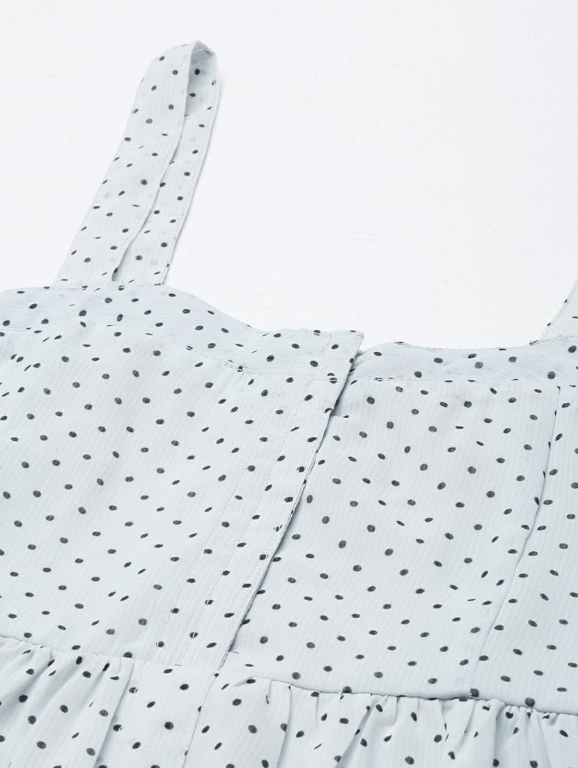 women polka dot fit & flare mini dress - 20605233 - Standard Image - 6