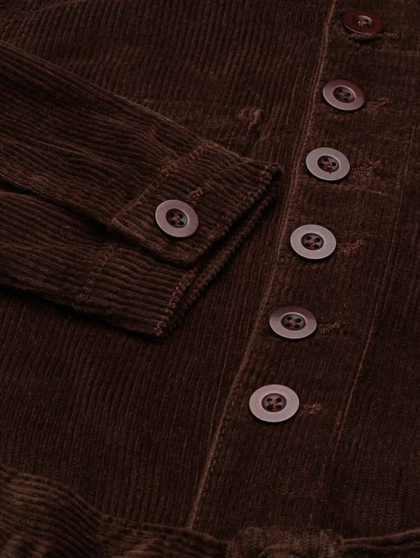 women solid collared corduroy bodycon dress - 20605252 -  Standard Image - 6