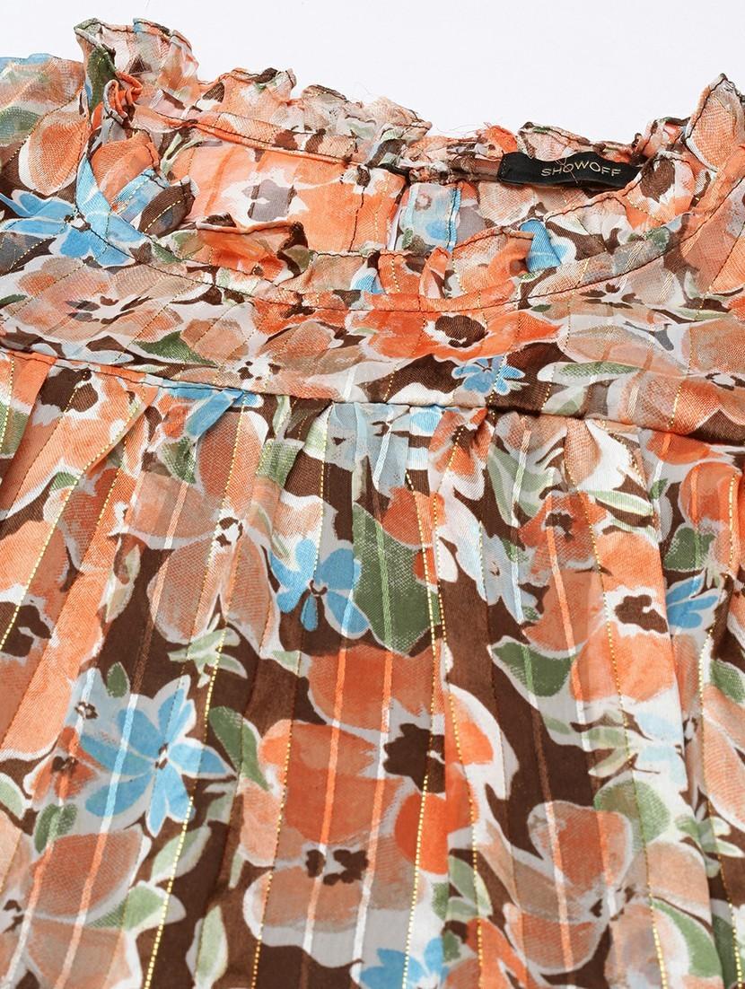 women floral print fit & flare mini dress - 20605273 - Standard Image - 6