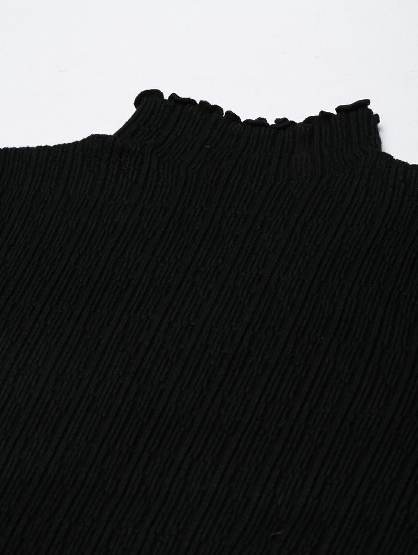 women black turtle neck bodycon dress - 20605283 - Standard Image - 6