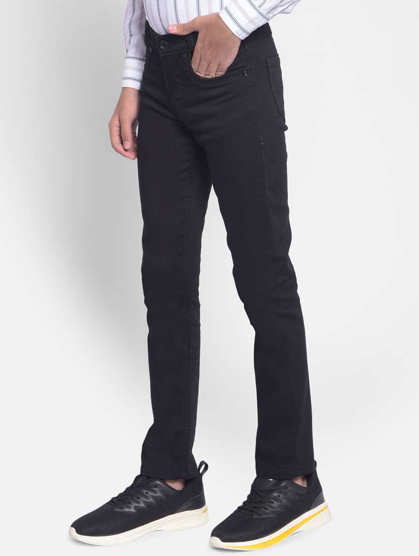 boy's plain slim fit jeans - 20605449 -  Standard Image - 1
