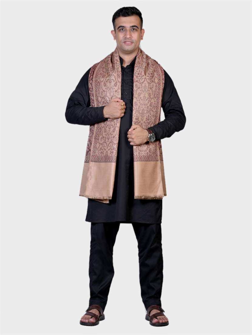 women self designed woolen shawl - 20605494 -  Standard Image - 1