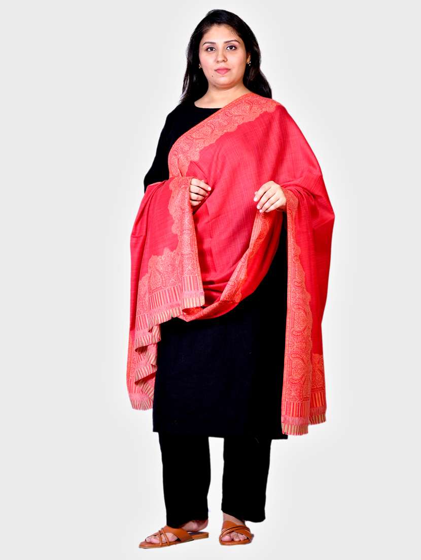 women self designed woolen shawl