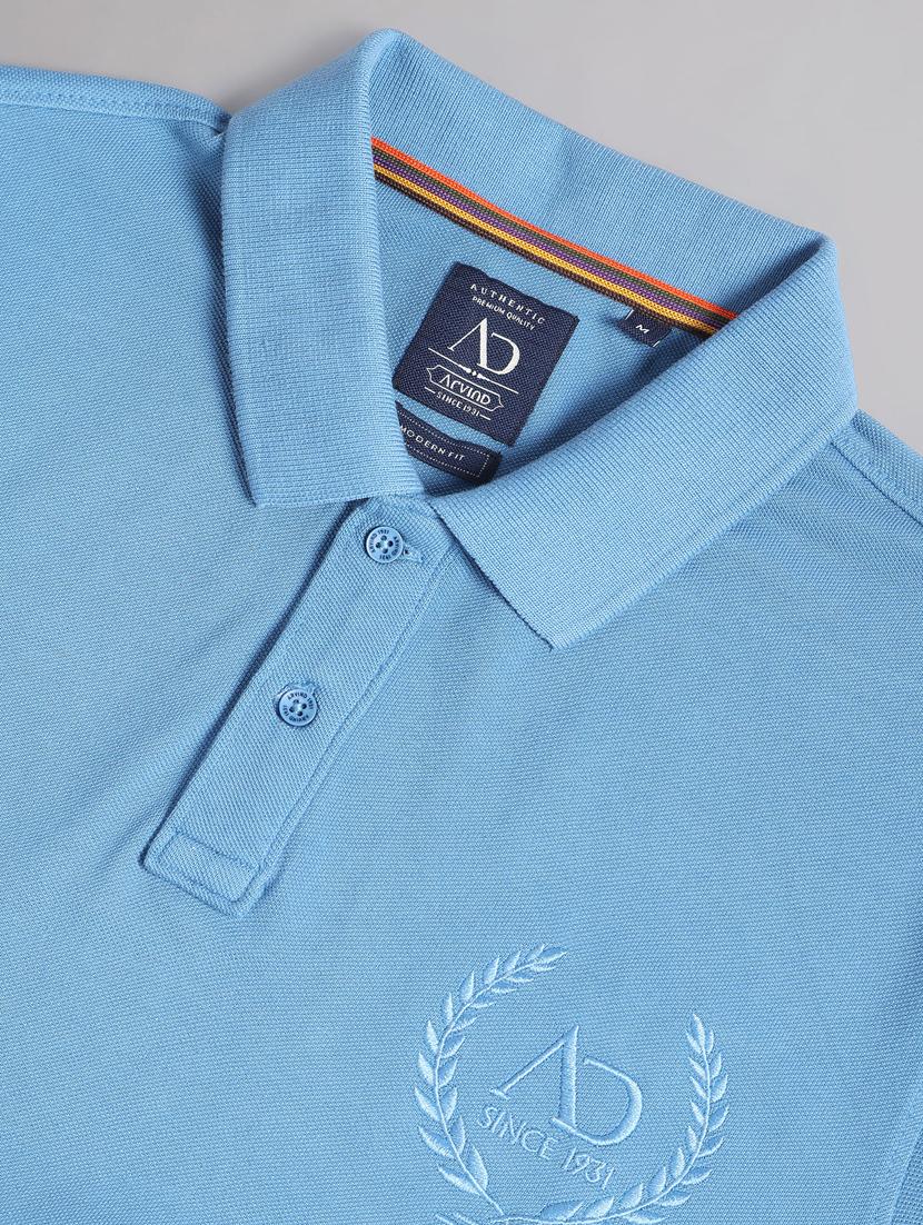 blue short sleeve polo t-shirt - 20609200 - Standard Image - 4