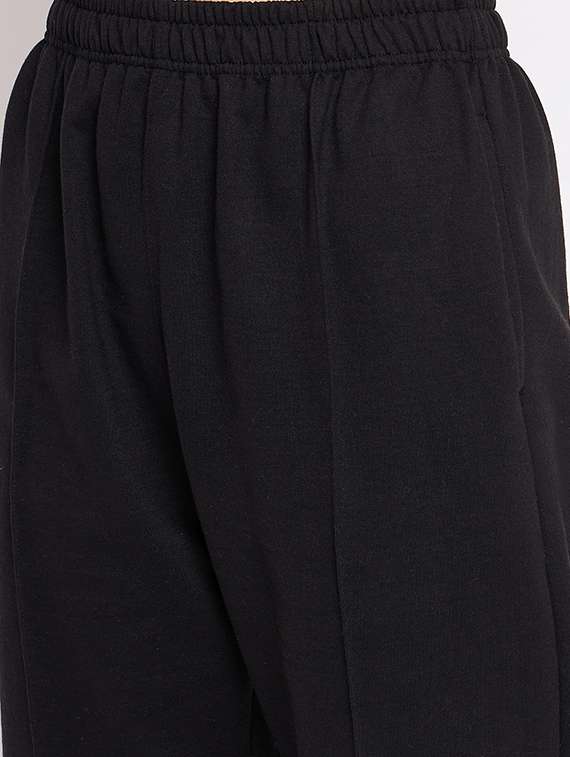 solid black hooded sweatshirt & jogger set - 20609262 - Standard Image - 4