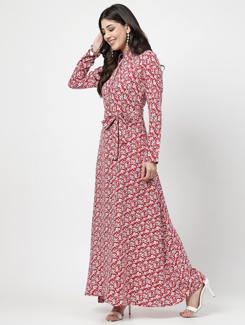 women red floral printed maxi dress - 20610266 - Standard Image - 1