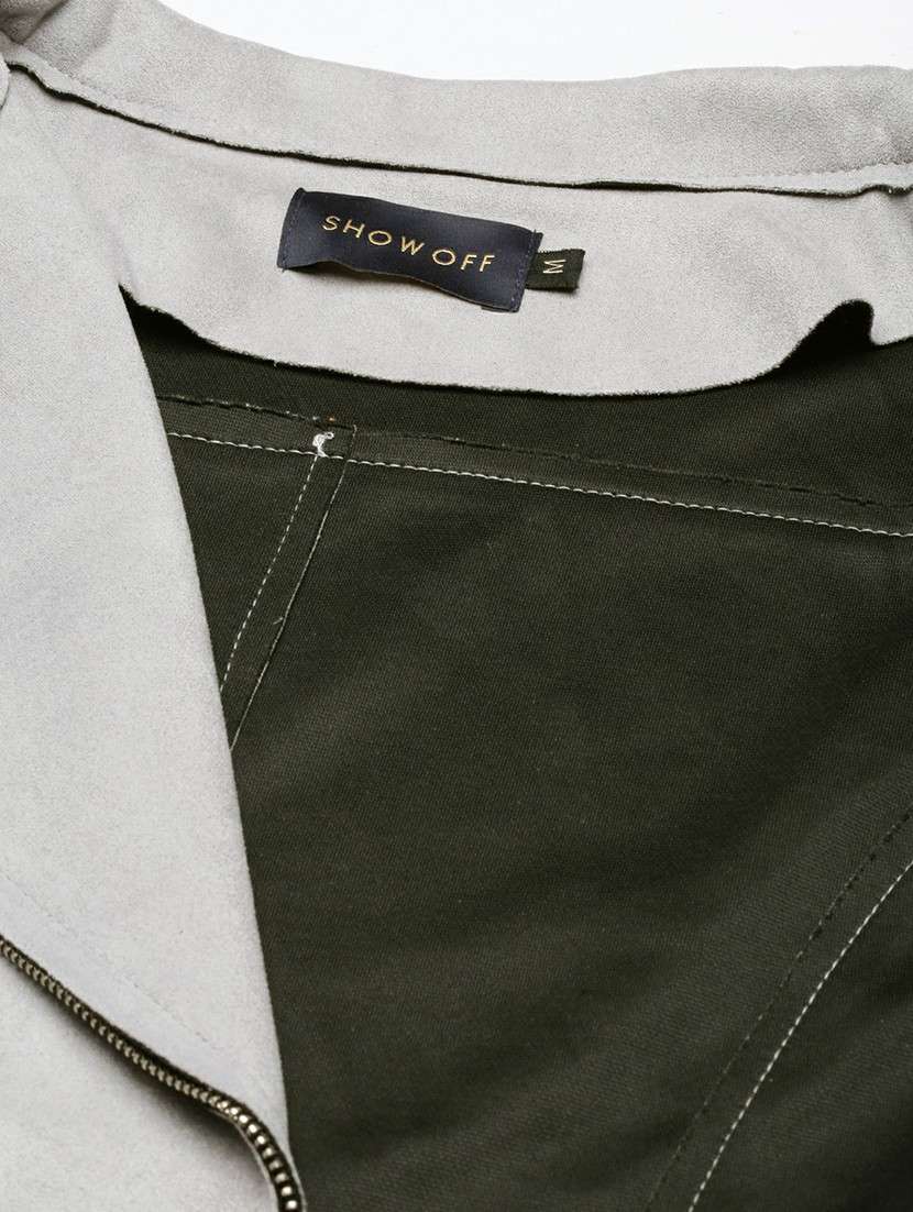 women grey solid regular jacket - 20610322 -  Standard Image - 6