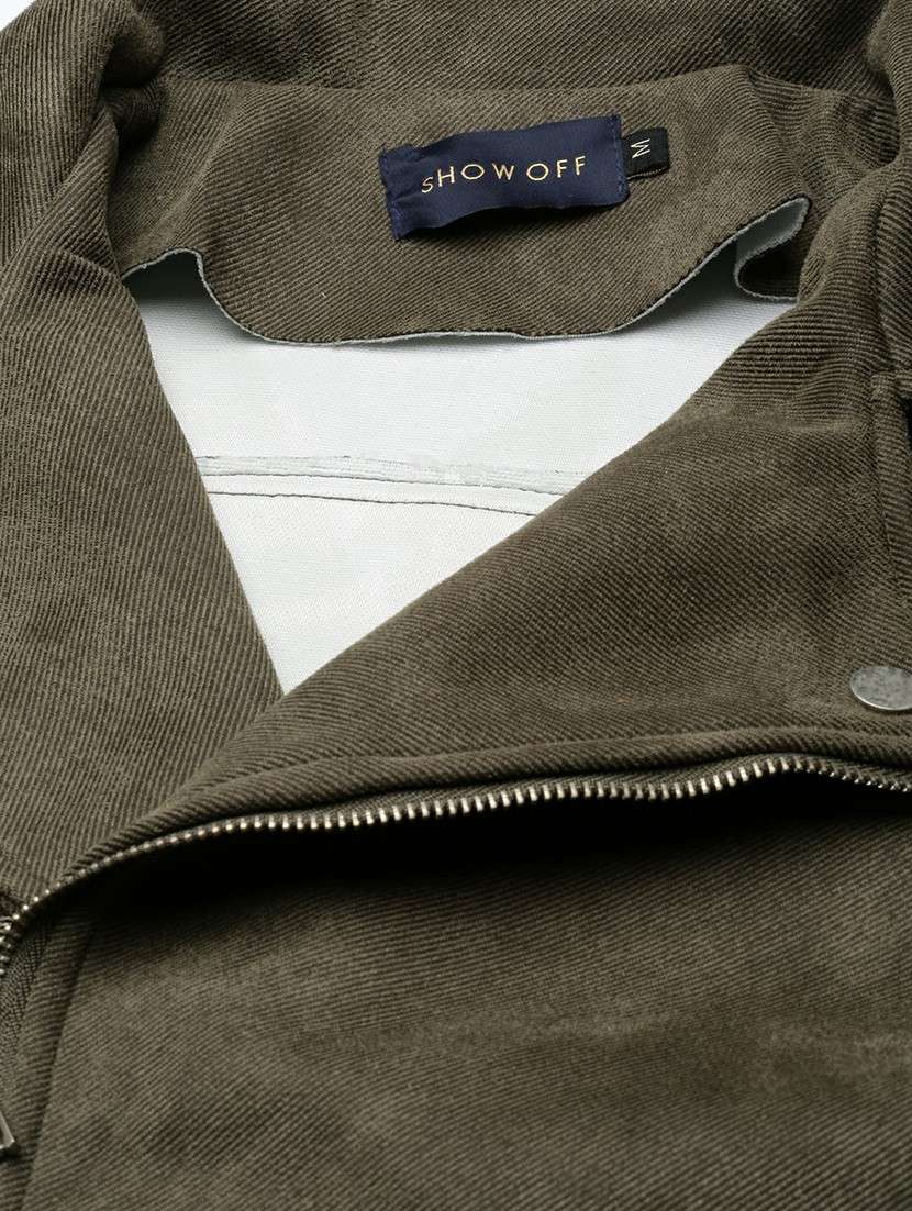 women olive solid regular jacket - 20610326 -  Standard Image - 6