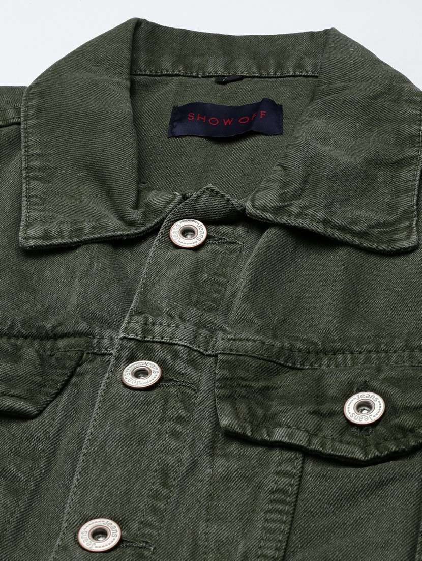 women olive denim full leg jumpsuit - 20610458 -  Standard Image - 6