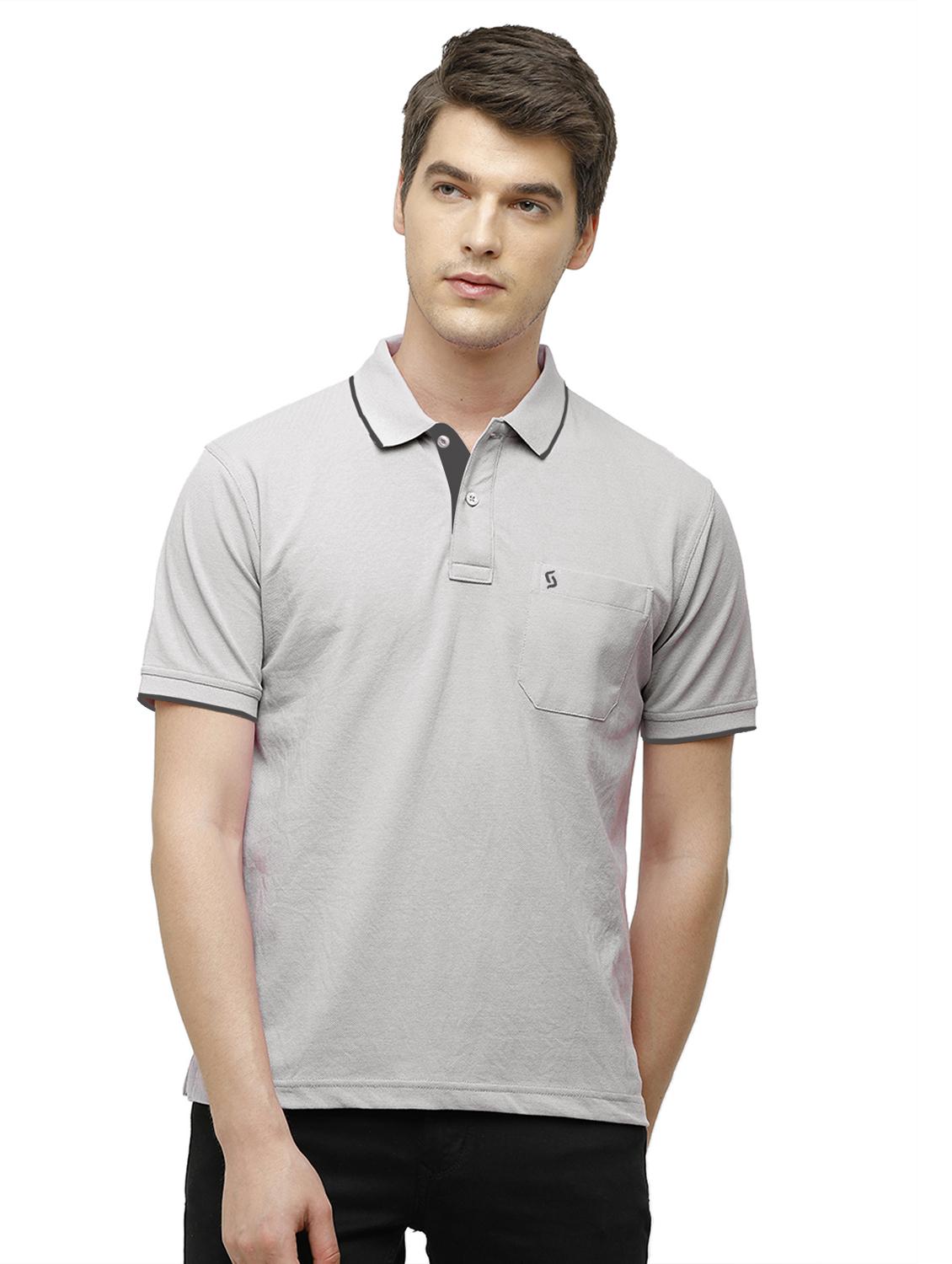 men solid short sleeve regular fit polo t-shirt - 20610537 - Zoom Image - 0
