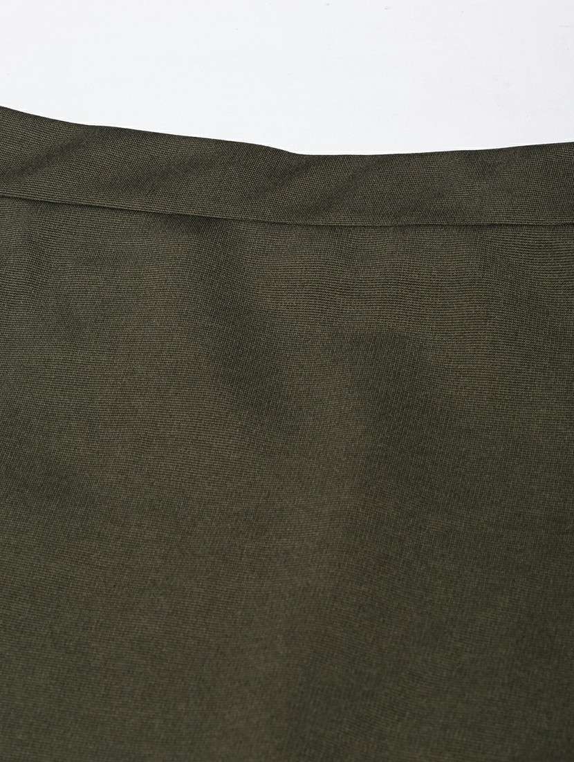 women high rise solid pencil skirt - 20610544 - Standard Image - 6