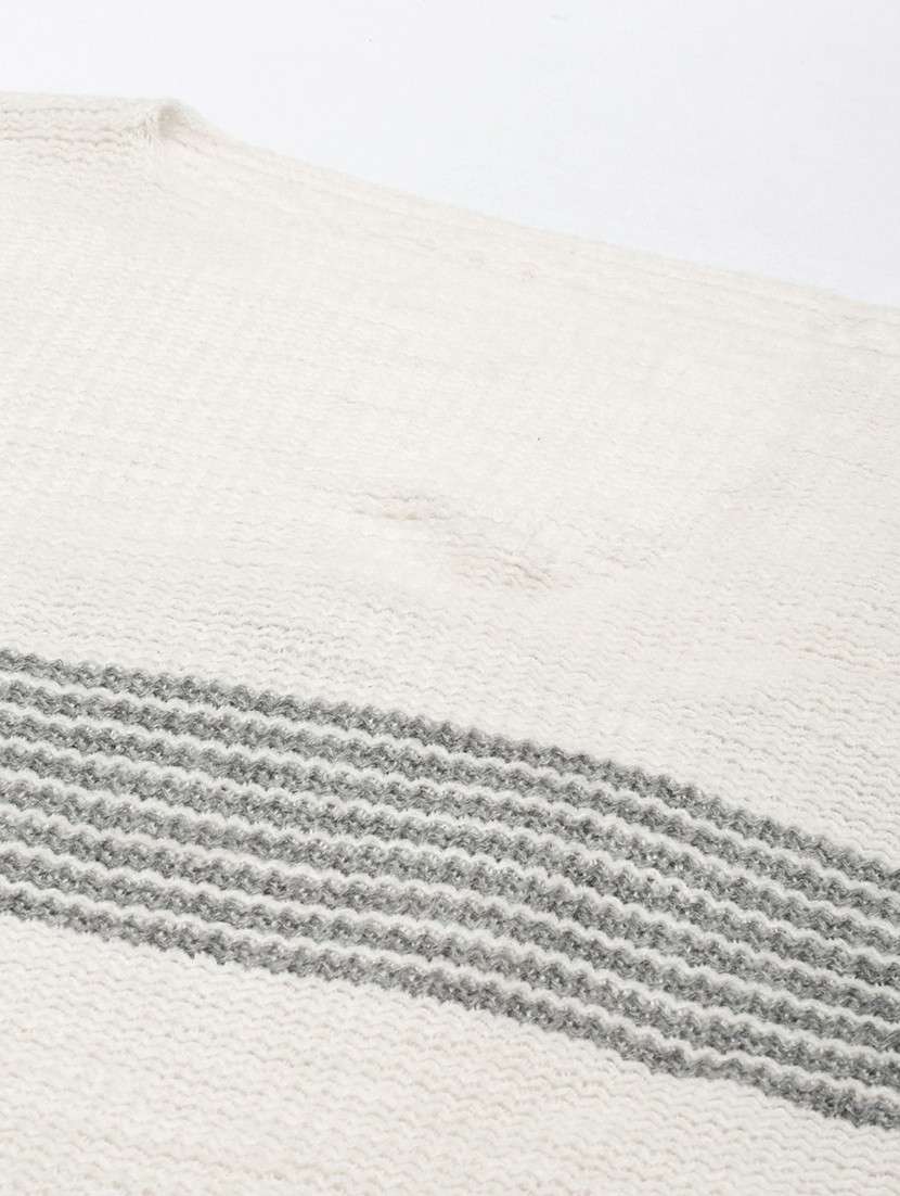 women cream self designed poncho - 20610575 -  Standard Image - 6