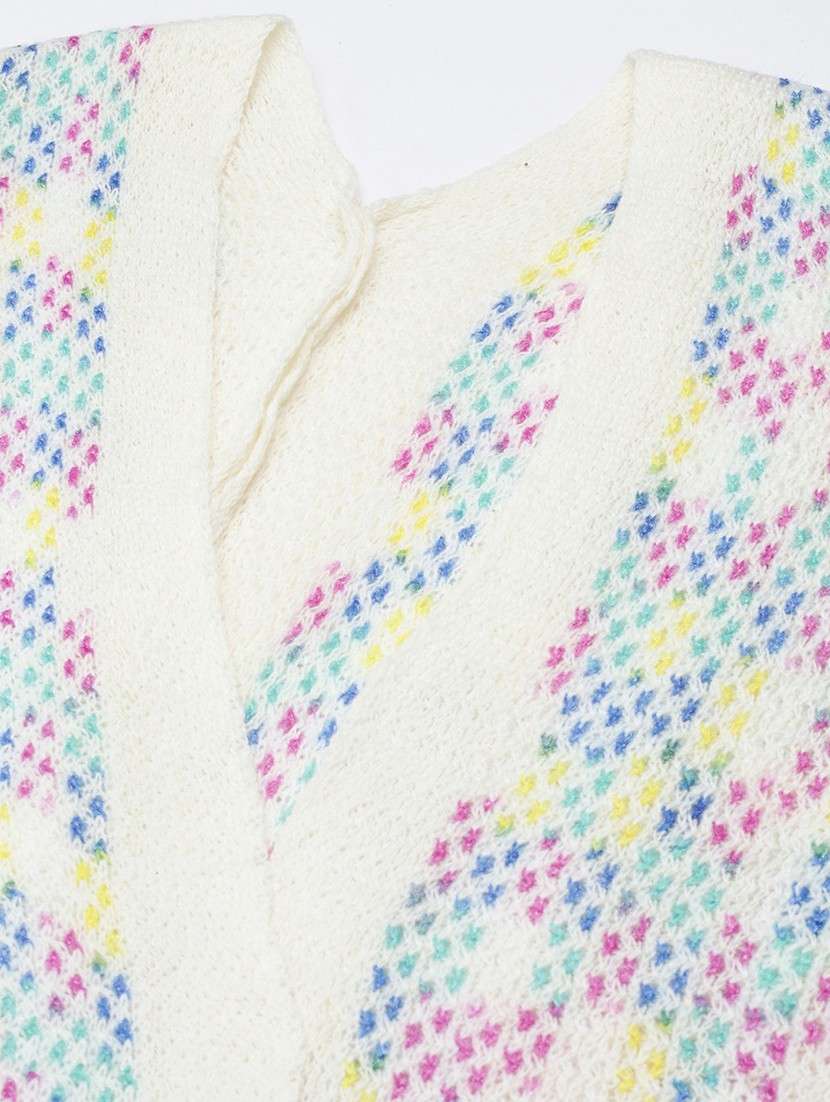 women multi color self-designed poncho - 20610629 - Standard Image - 6