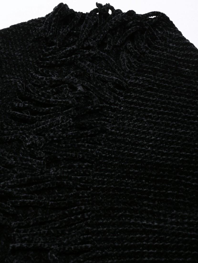 women black self-designed poncho - 20610642 - Standard Image - 6