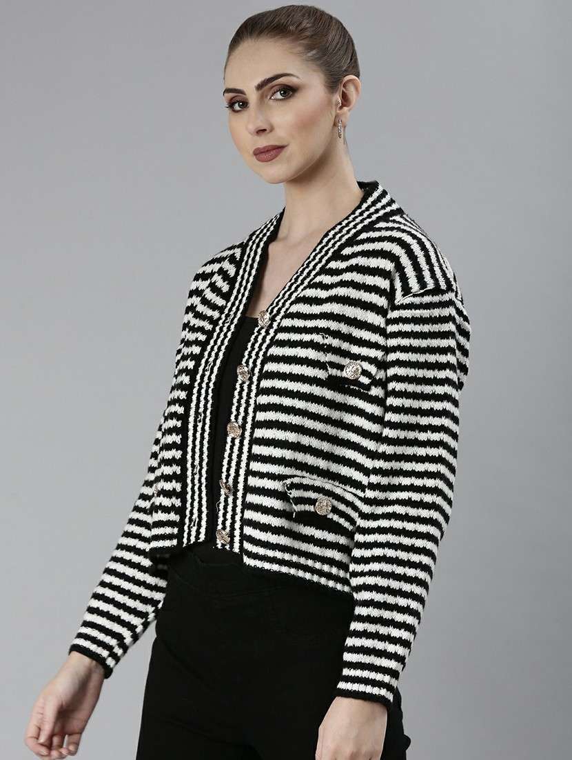 women acrylic long sleeve cardigan - 20610652 -  Standard Image - 1