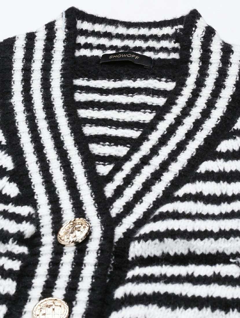 women acrylic long sleeve cardigan - 20610652 -  Standard Image - 6