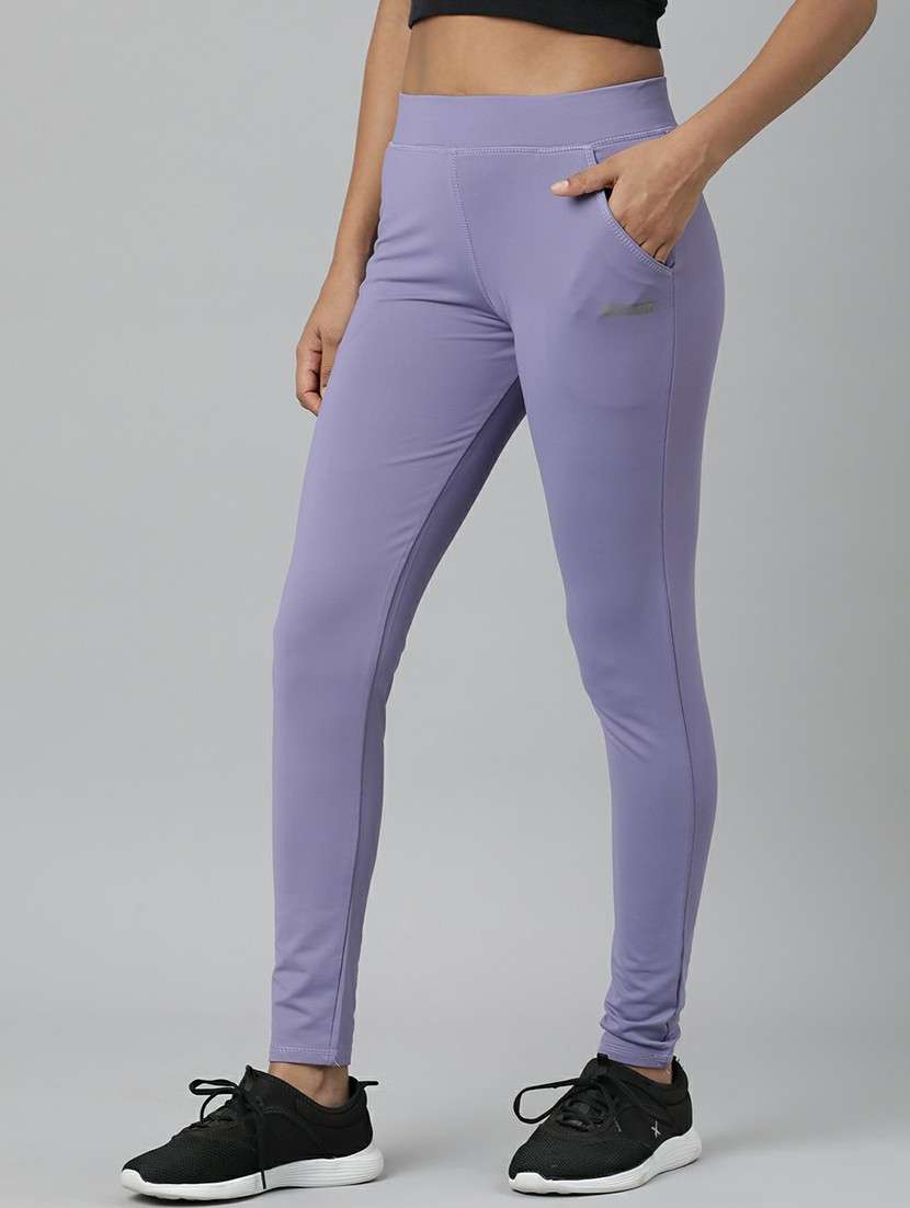 women high rise solid track pant - 20610720 -  Standard Image - 1