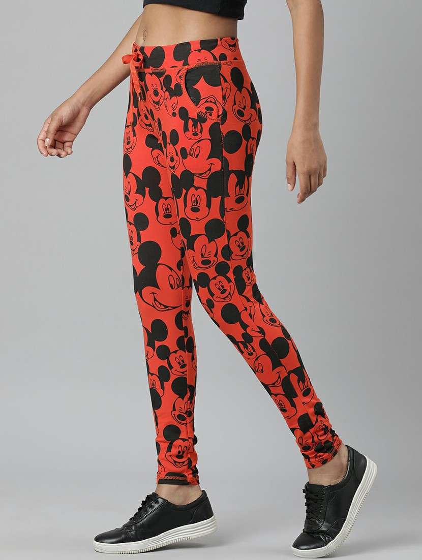 women high rise quirky printed track pant - 20610728 -  Standard Image - 1
