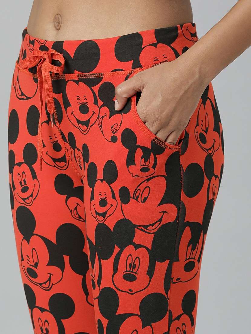 women high rise quirky printed track pant - 20610728 -  Standard Image - 4