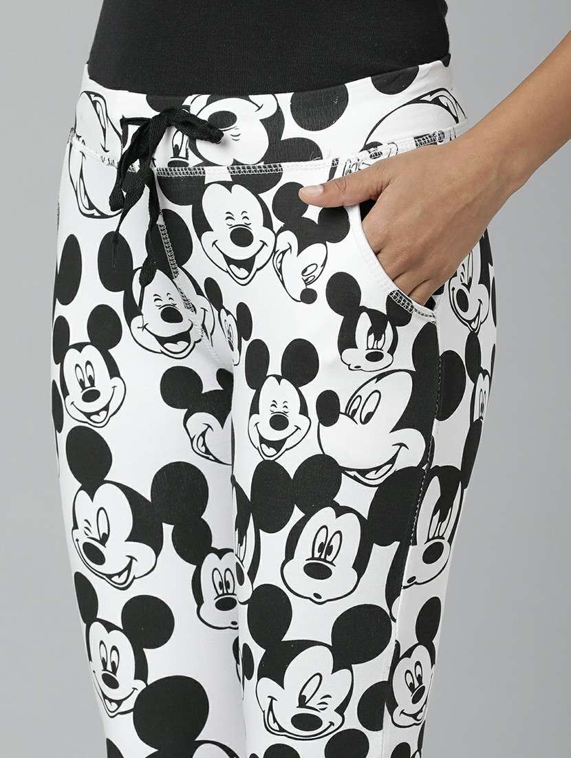 women high rise quirky printed track pant - 20610729 -  Standard Image - 4