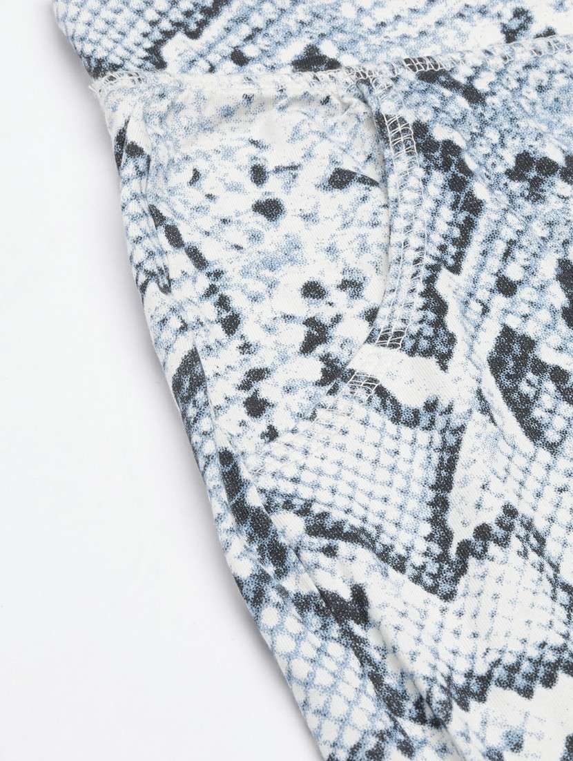 women high rise animal printed track pant - 20610734 -  Standard Image - 6