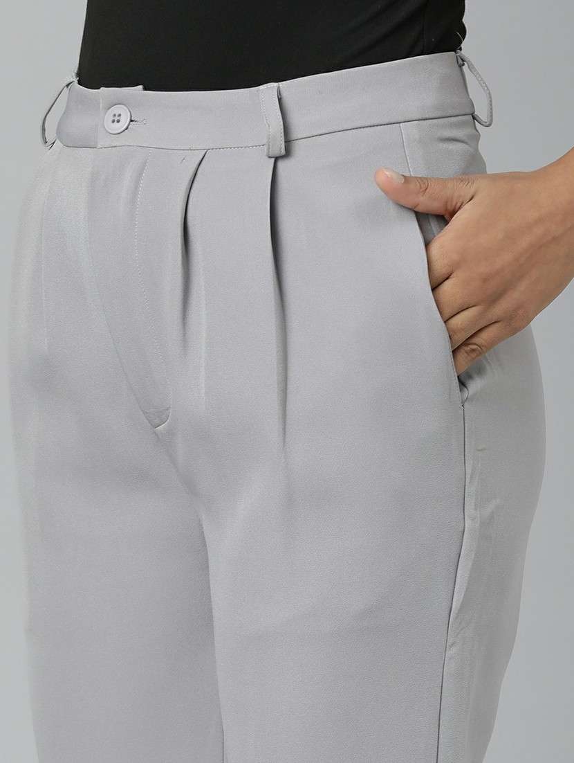 grey cotton trousers - 20610872 -  Standard Image - 4
