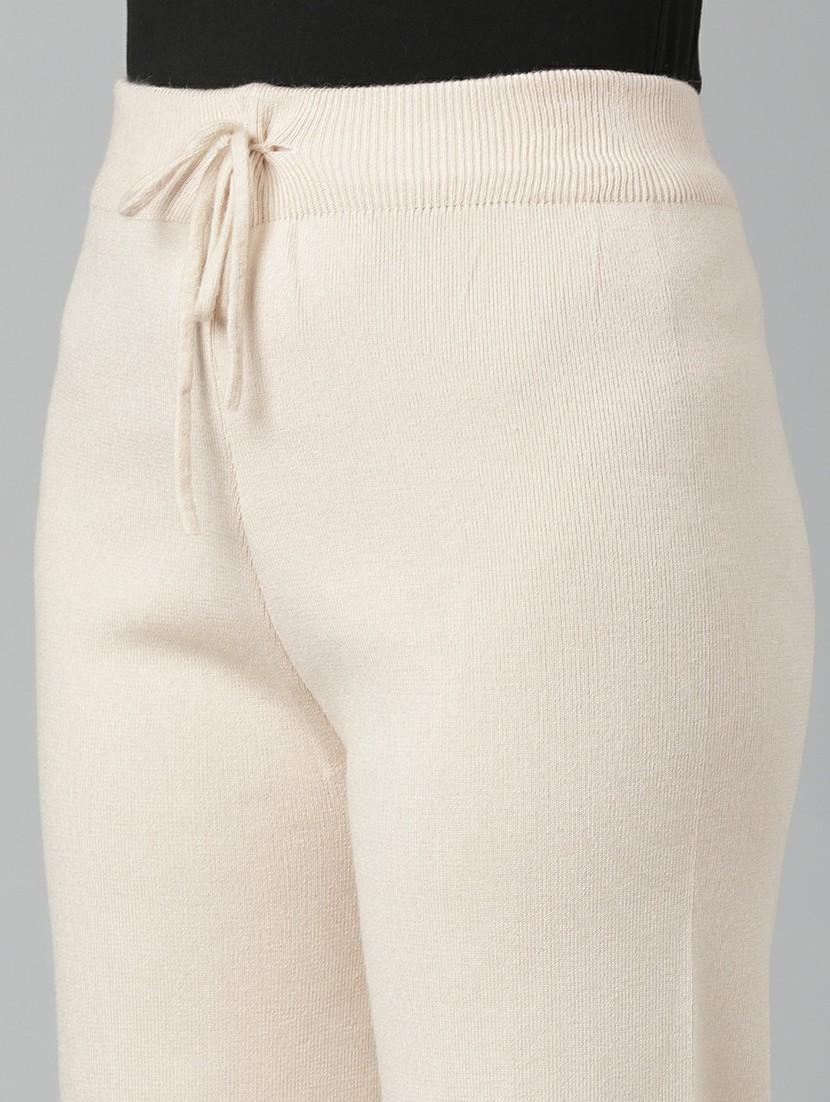 beige cotton flat front trouser - 20610880 - Standard Image - 4