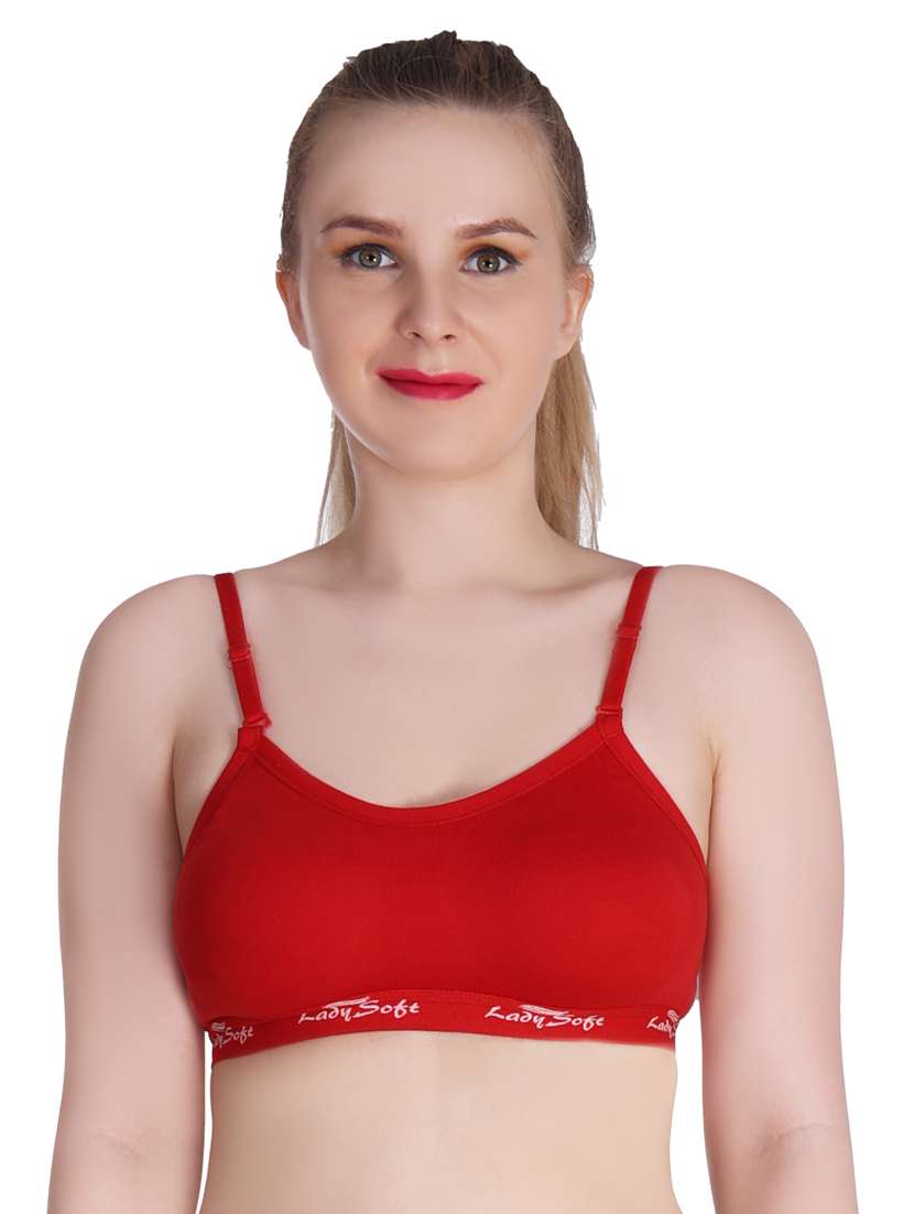 multi colored cotton blend sports bra - 20611123 -  Standard Image - 1