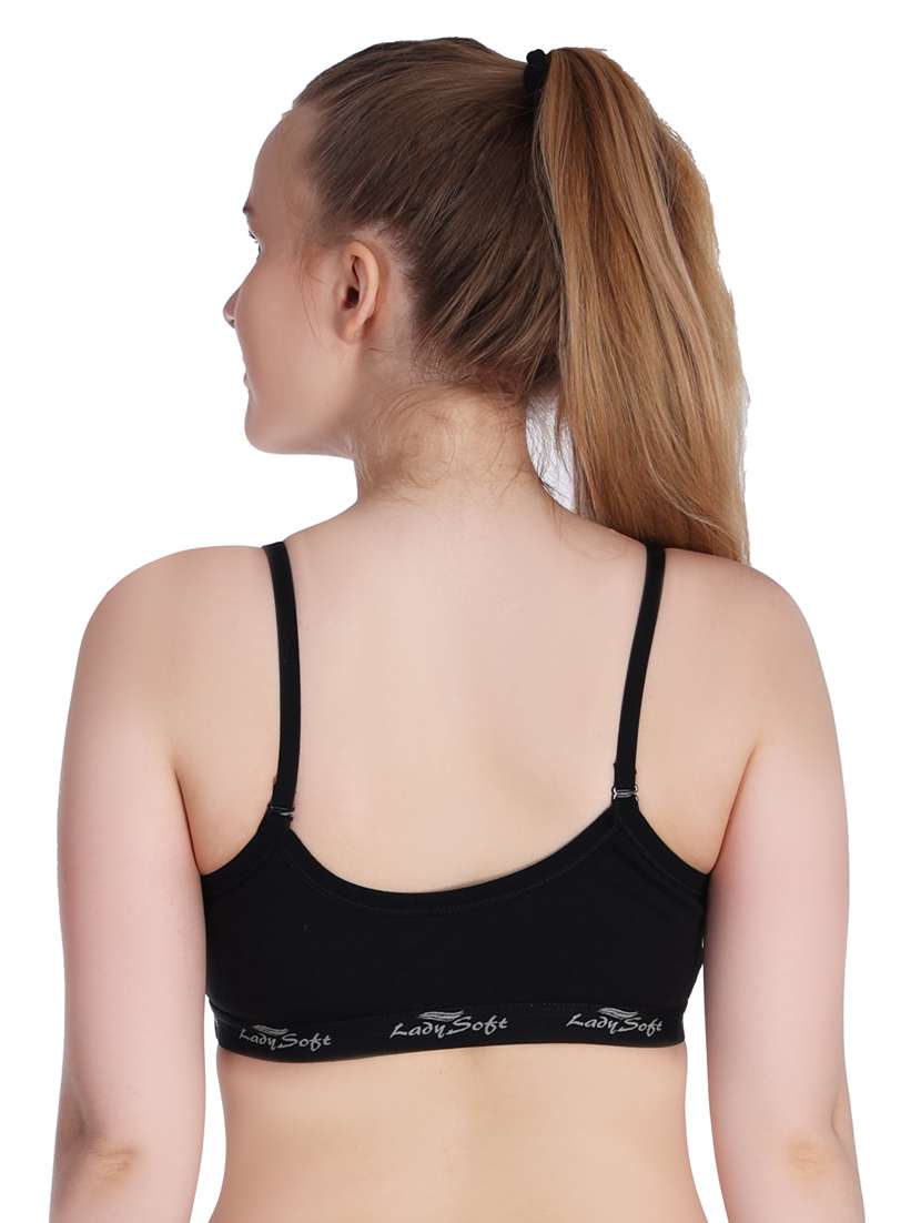 multi colored cotton blend sports bra - 20611123 -  Standard Image - 6