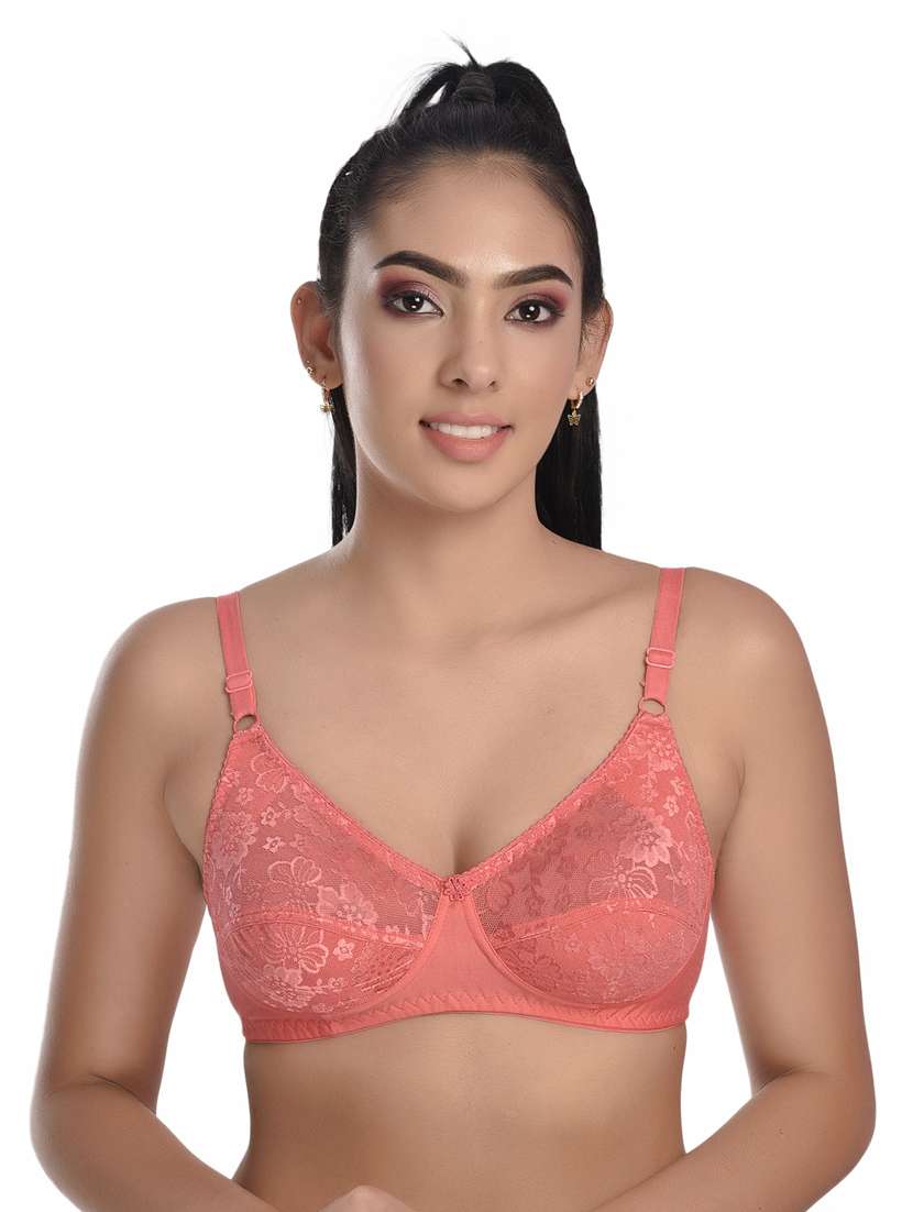 multi colored cotton blend regular bra - 20611147 -  Standard Image - 1