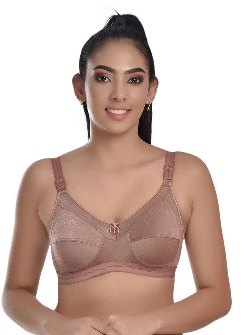 multi colored cotton blend regular bra - 20611215 -  Standard Image - 1
