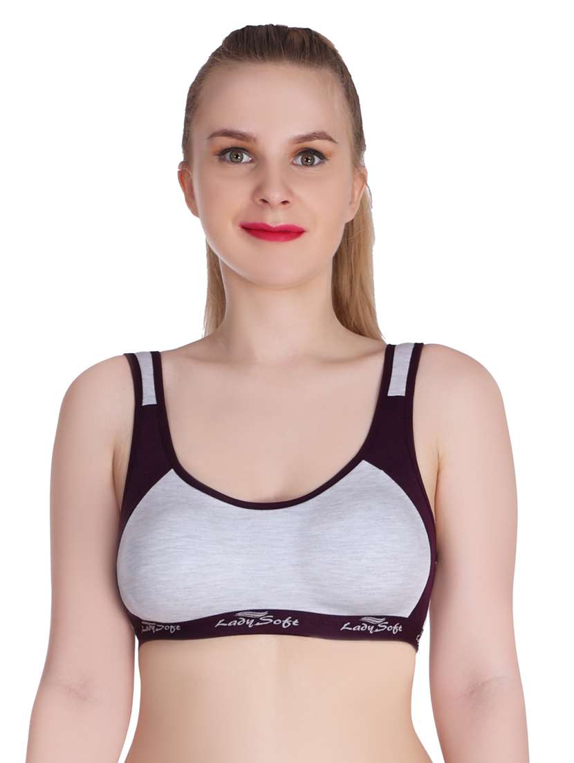 pack of 3 color block sports bra - 20611323 -  Standard Image - 1