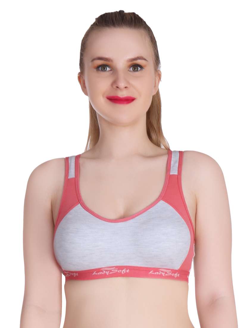 pack of 3 color block sports bra - 20611325 -  Standard Image - 1