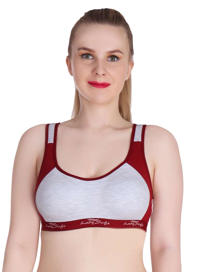 pack of 3 color block sports bra - 20611331 -  Standard Image - 1