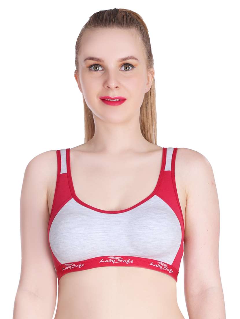 pack of 3 color block sports bra - 20611335 -  Standard Image - 1
