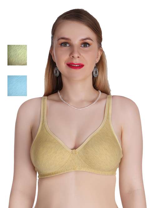 Pack Of 3 Solid Bras 