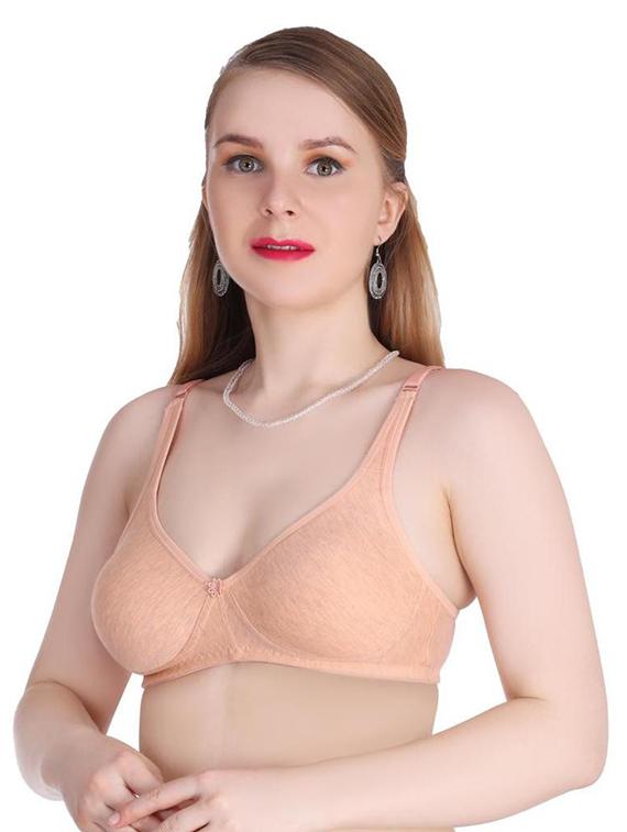 orange cotton blend regular bra - 20611647 - Standard Image - 1