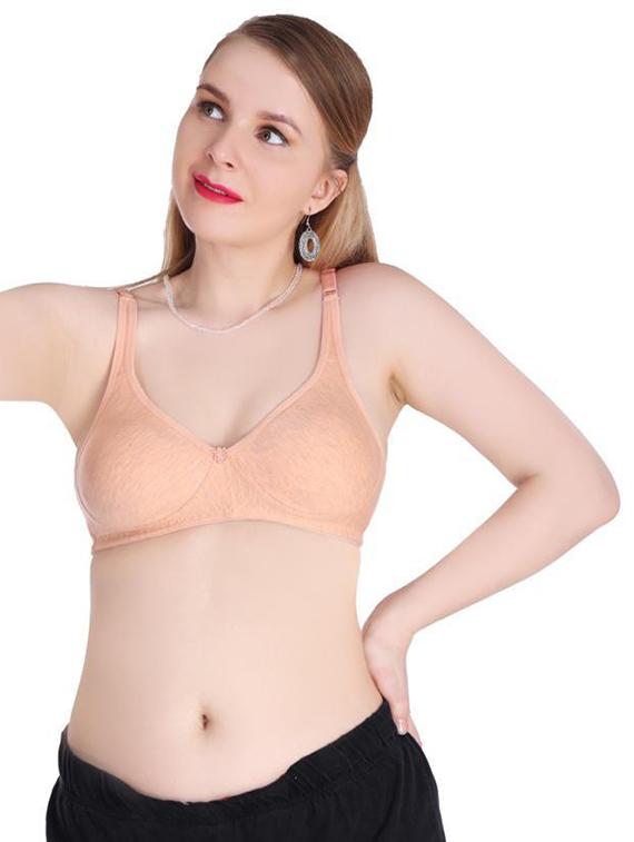orange cotton blend regular bra - 20611647 - Standard Image - 4