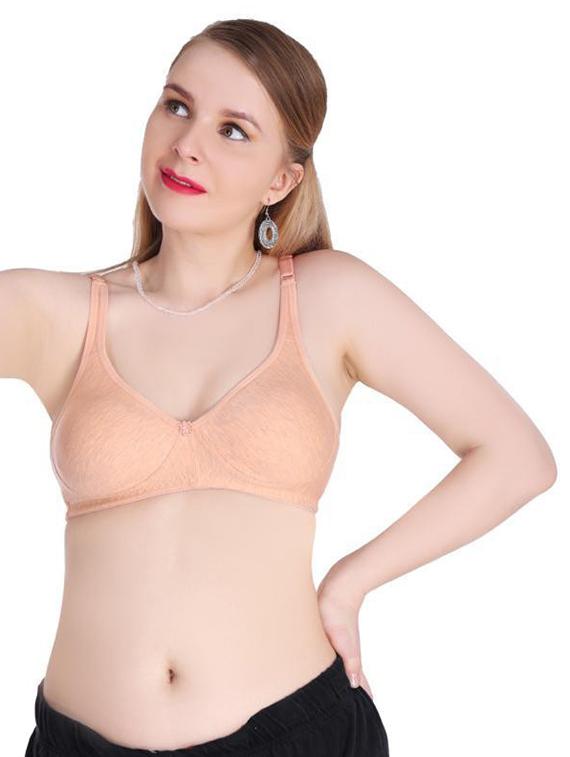 beige cotton blend regular bra - 20611648 - Standard Image - 4